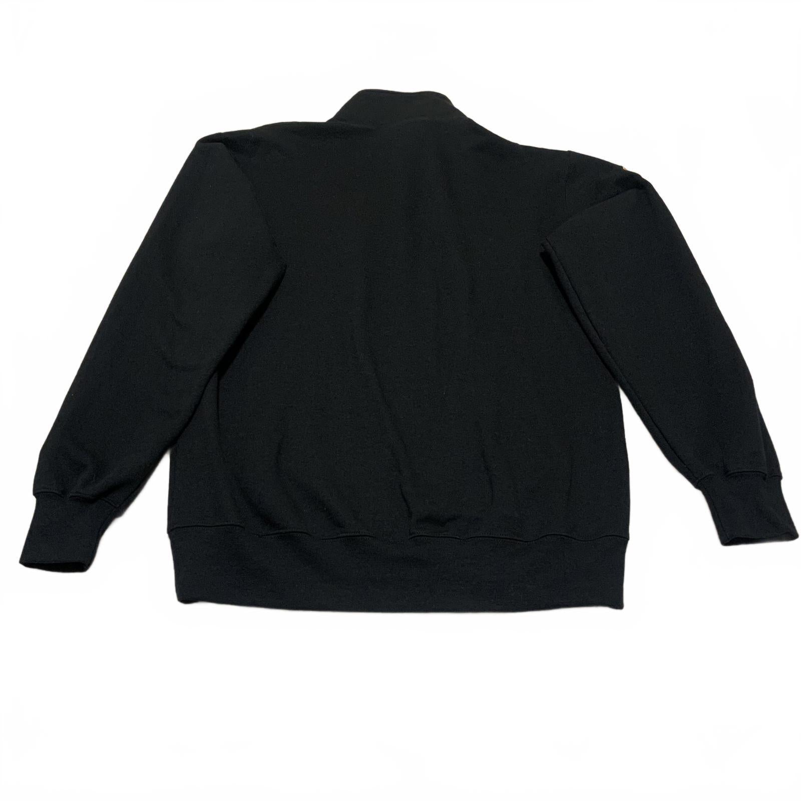 Sudadera Champion Eco Authentic Team Pyramid para hombre, color negro, con cremallera de un cuarto, talla L