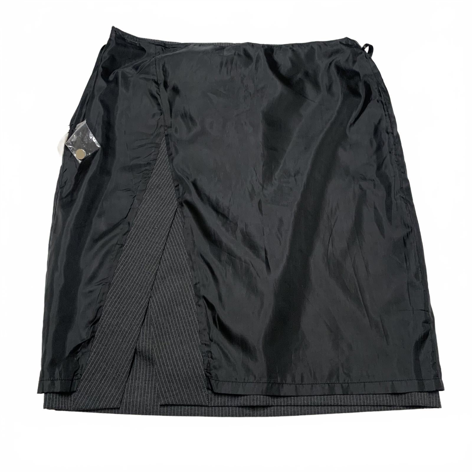 Falda de rayas grises con abertura lateral para mujer Marc Andrew, talla 12, de Marc New York Vintage