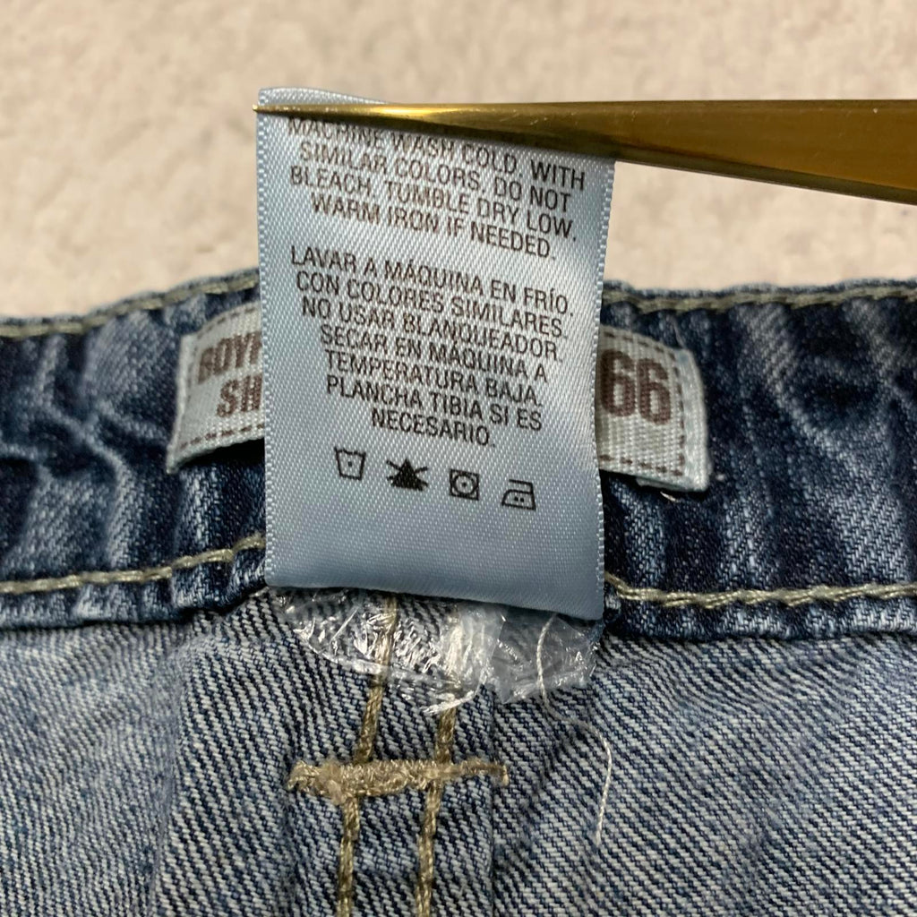 Pantalones cortos vaqueros desgastados azules Route 66 para mujer, talla 16, talla 37