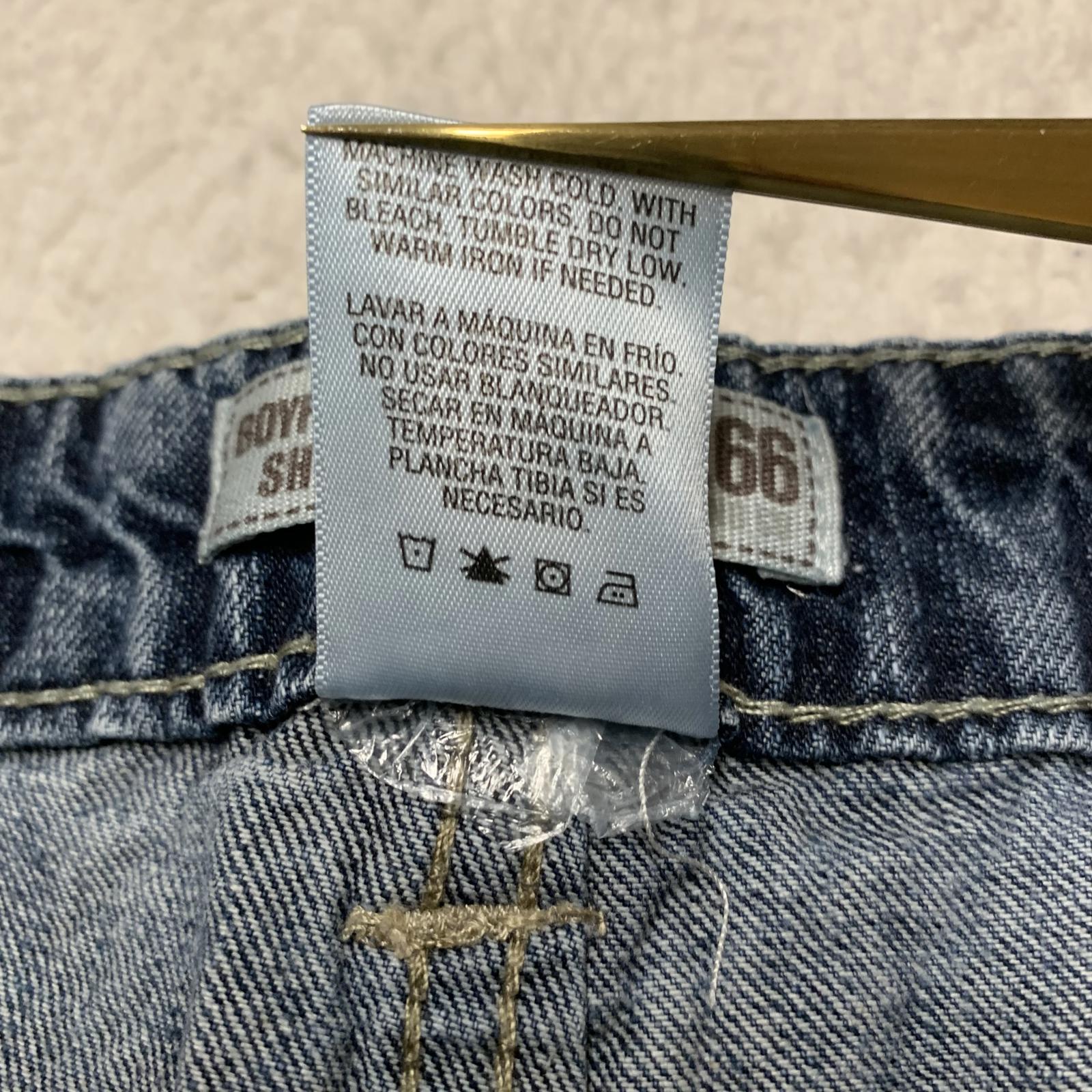 Pantalones cortos vaqueros desgastados azules Route 66 para mujer, talla 16, talla 37