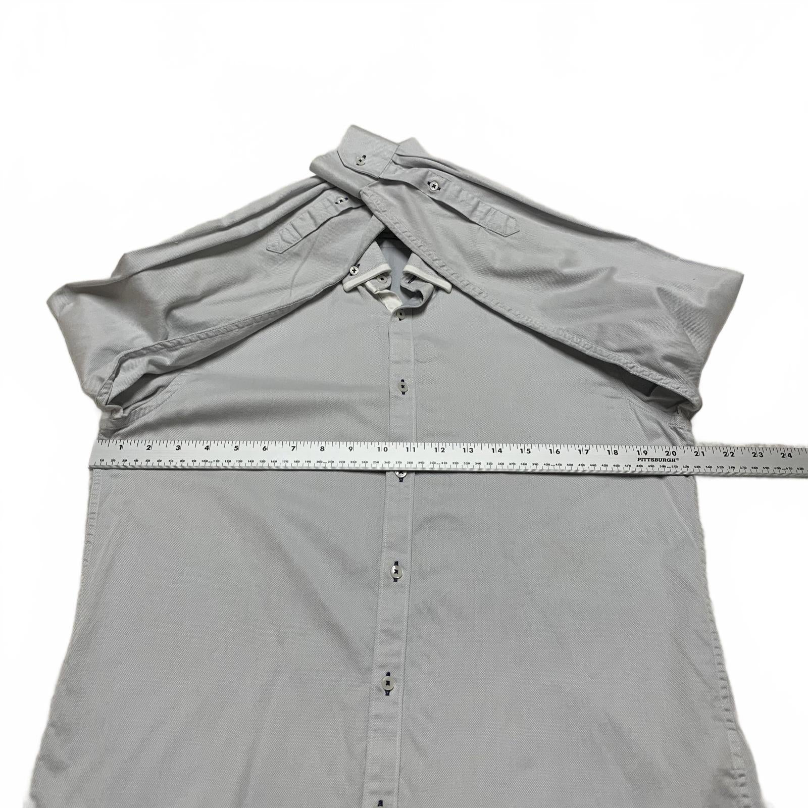 Camisa de vestir Blackberrys para hombre, talla L/40, azul grisáceo, corte entallado, 2 capas, ultra