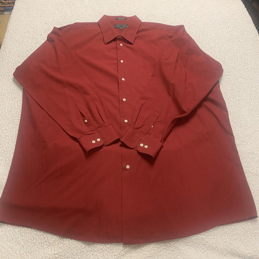 Camisa Alexander Julian 3XLT de manga larga para hombre, color vino tinto