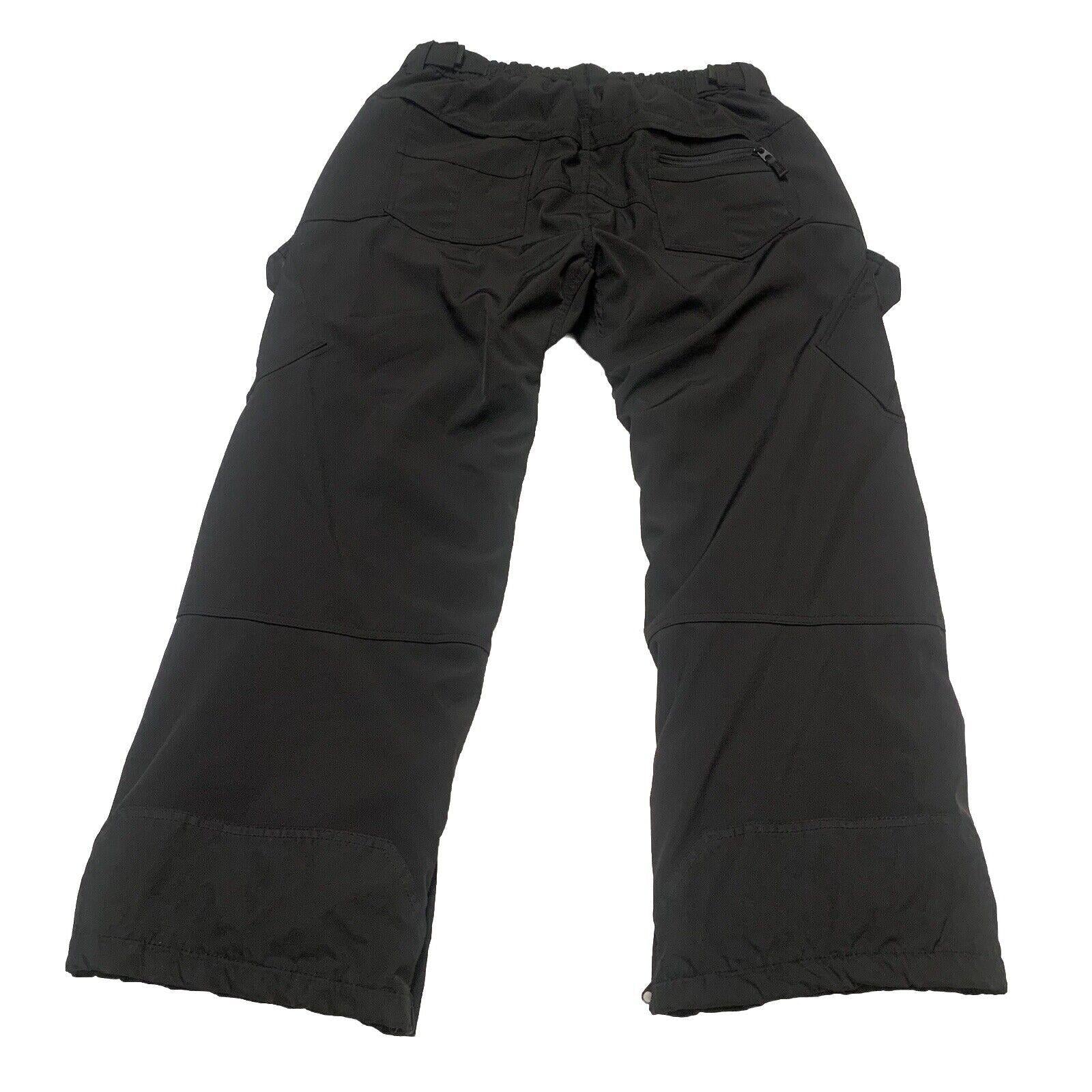 Pantalones de esquí Gerry Snow negros XL EG con forro polar y bolsillos elásticos, cintura ajustable
