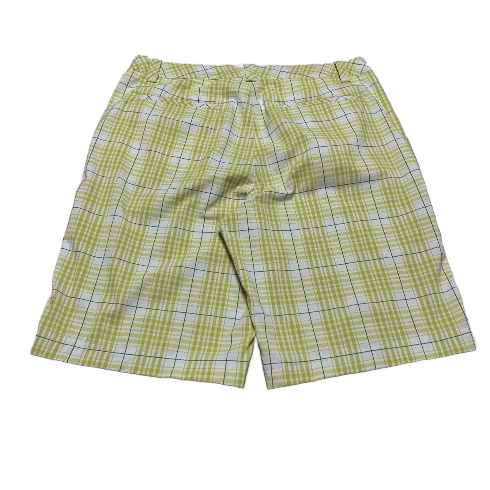 Pantalones cortos de verano a cuadros verdes Cobra Puma Golf para hombre, talla W 32, talla W 33.5