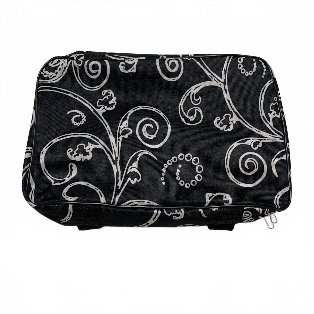 Bolsa para bandeja de comida caliente con diseño floral negro Home Essentials