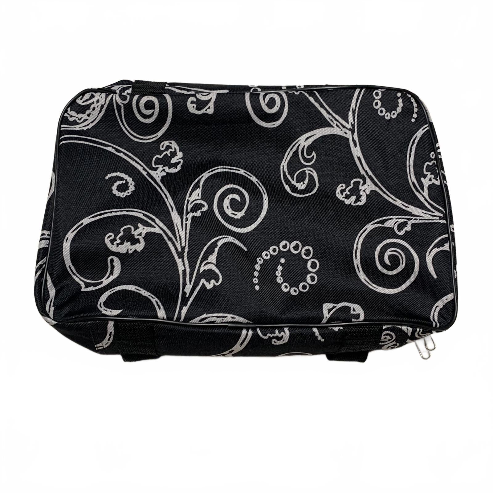 Bolsa para bandeja de comida caliente con diseño floral negro Home Essentials