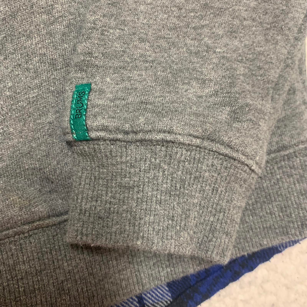 Camisa con capucha de franela azul gris Brums para niños, talla 5, algodón