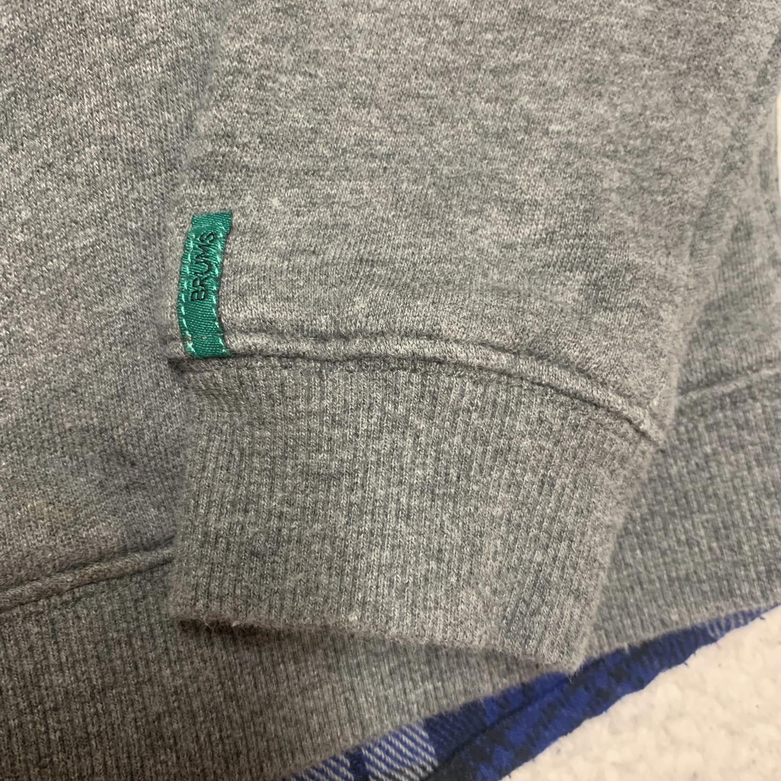 Camisa con capucha de franela azul gris Brums para niños, talla 5, algodón