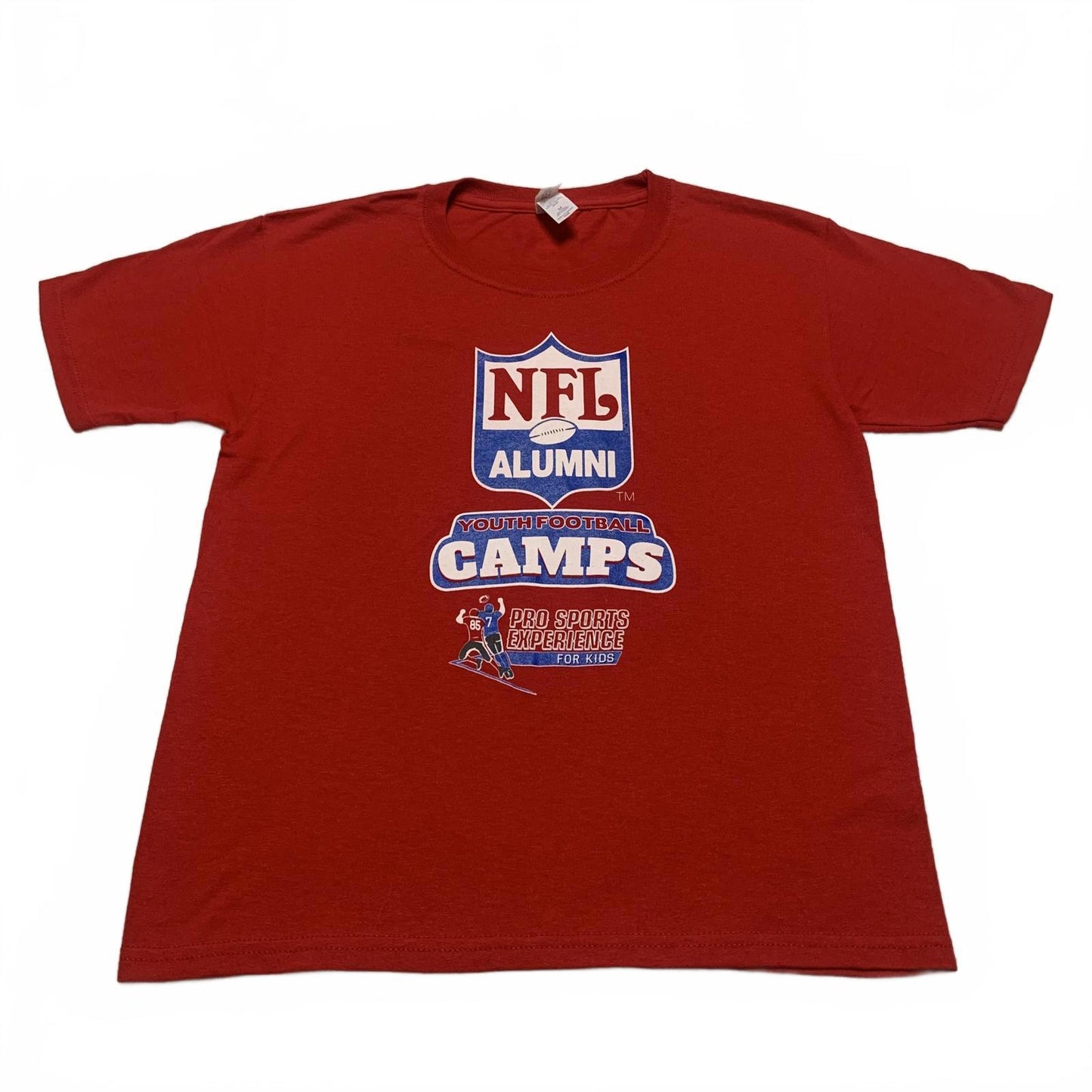 Jerseys DRI-POWER Youth Size Medium Red NFL Alumni Youth Football Camps T-Shirt