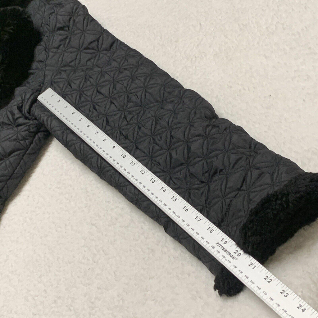 MARC New York Andrew Marc Abrigo acolchado de invierno negro de piel sintética XL para mujer