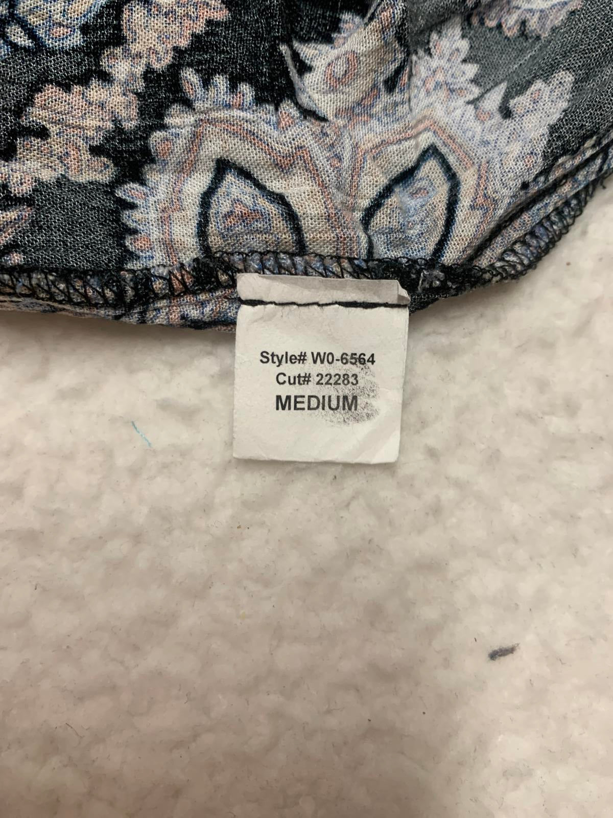 Vestido largo con estampado floral de rayón de manga corta para mujer, talla M, color aguamarina