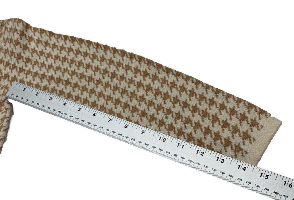 Vestido tubo Hope &amp; Henry para niñas, talla 10, color beige marfil con pata de gallo y lazo hasta la rodilla