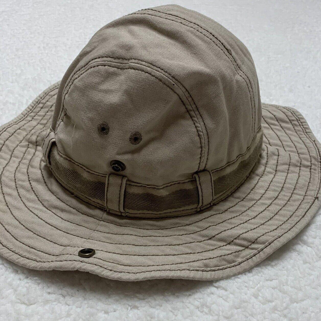 Gorra de pescador Old Navy con laterales a presión y diseño de cubo Explorer para niños, talla M, color beige