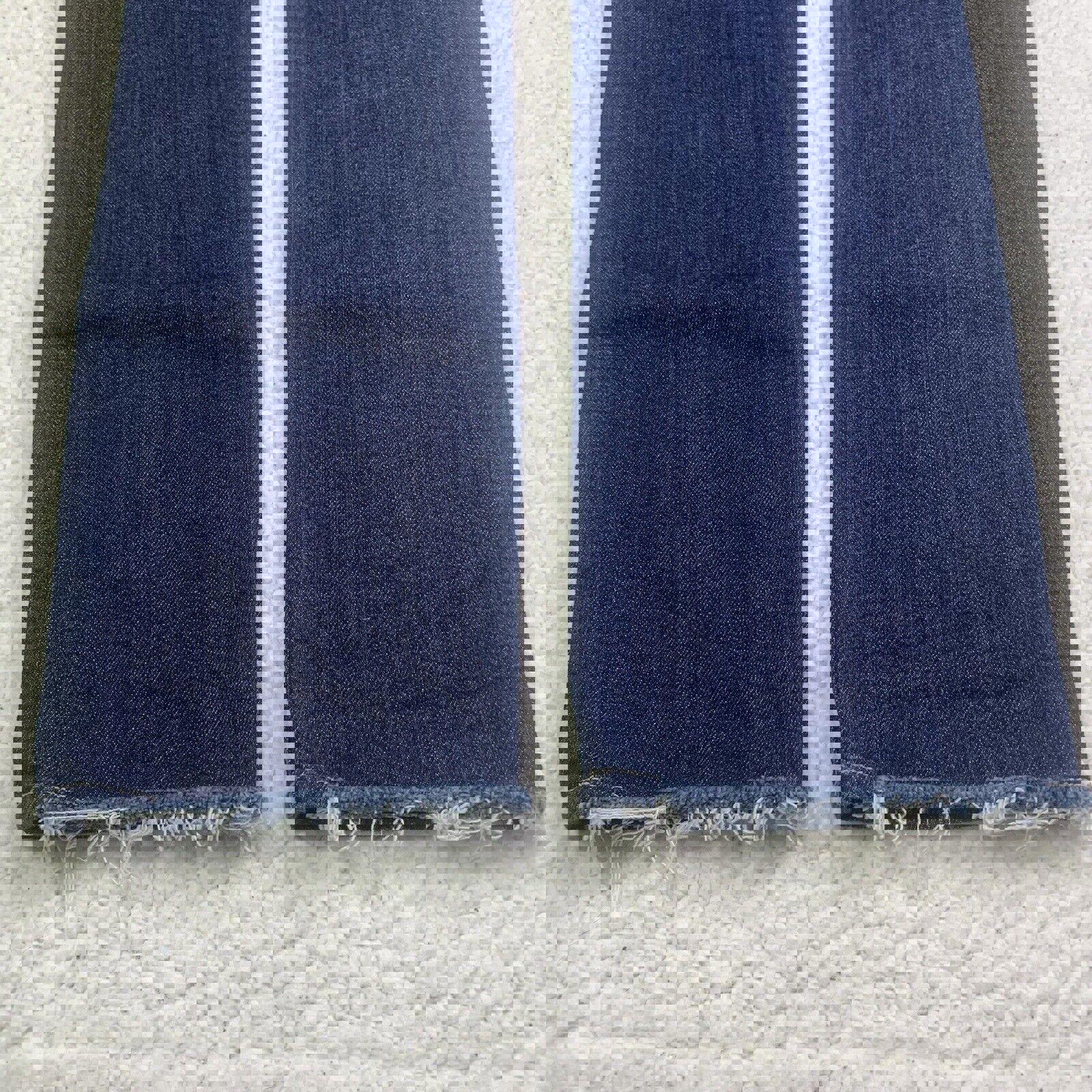 Jeans Paige Skyline para mujer, talla 26, ajustados, con pierna al tobillo, tiro bajo, desgastados, ancho 28 x 29 L