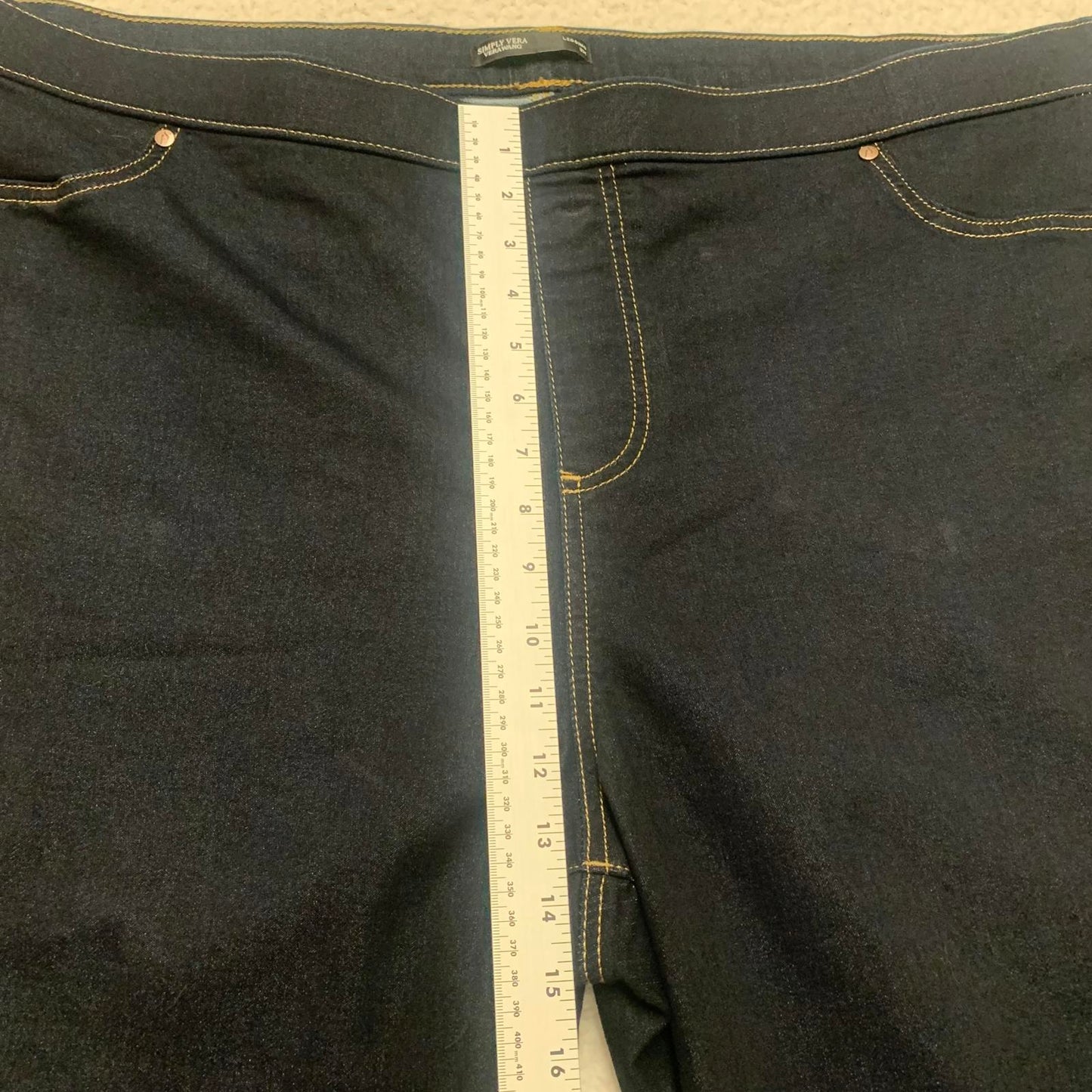 Simply Vera Vera Wang Women's Sz 3X Blue Jeans 46 x 27 Legging