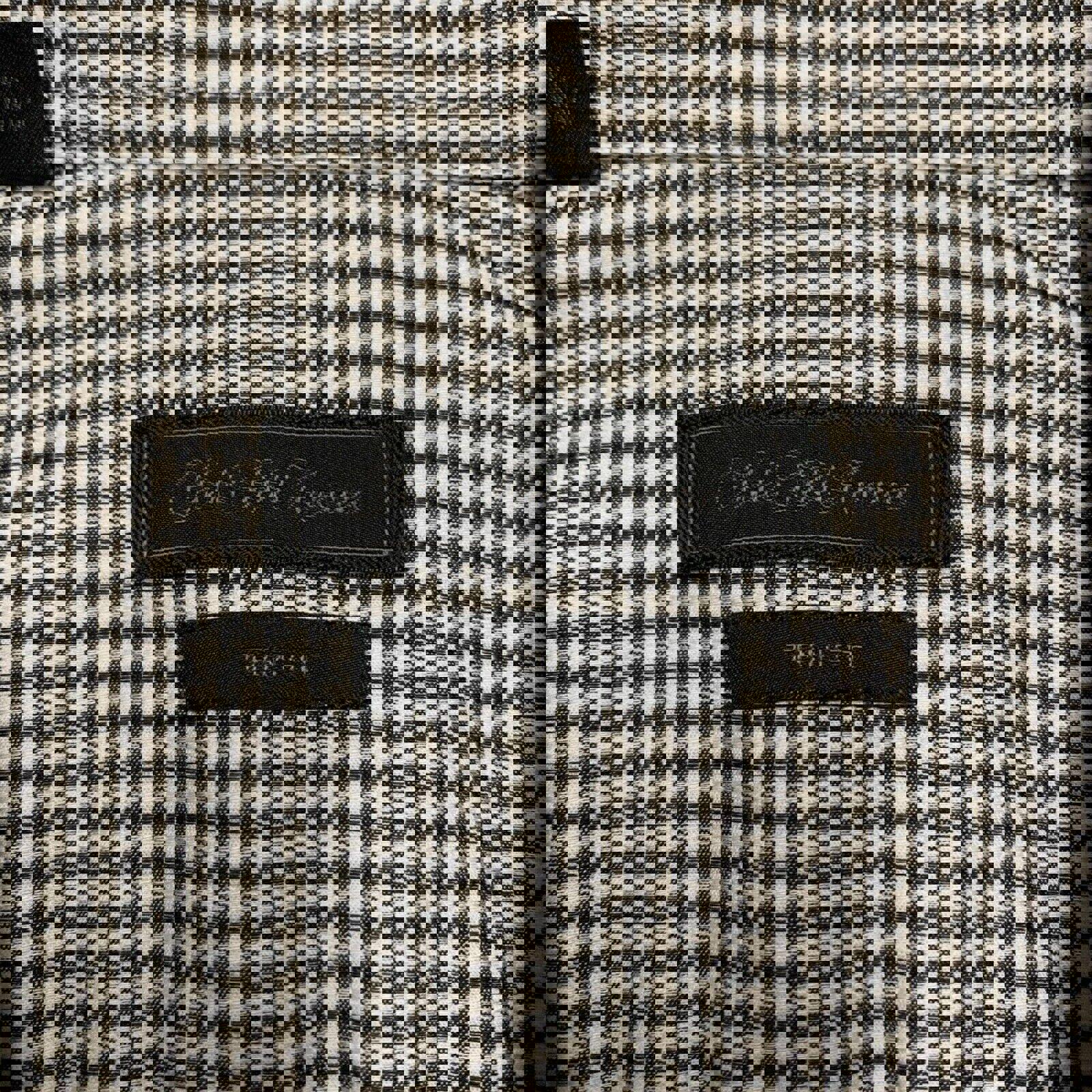 Camisa Saks Fifth Avenue para hombre, talla 16 1/2, gris, con estampado de pata de gallo, manga larga y botones