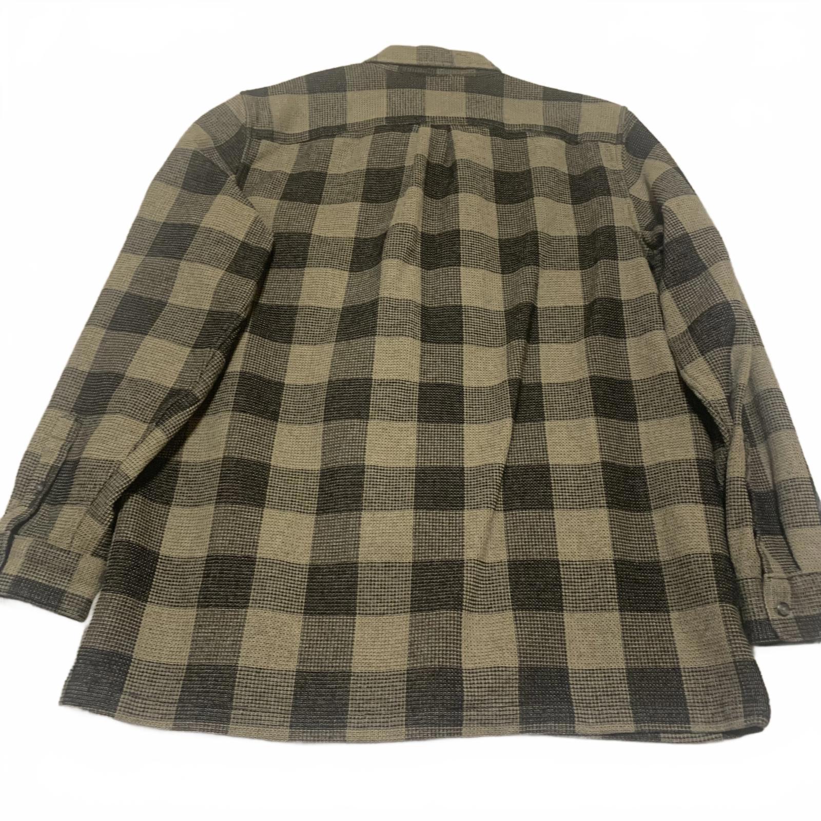 Camisa de botones de corte estándar de GAP para hombre, talla XL, color oliva y negro, con cuadros estilo búfalo