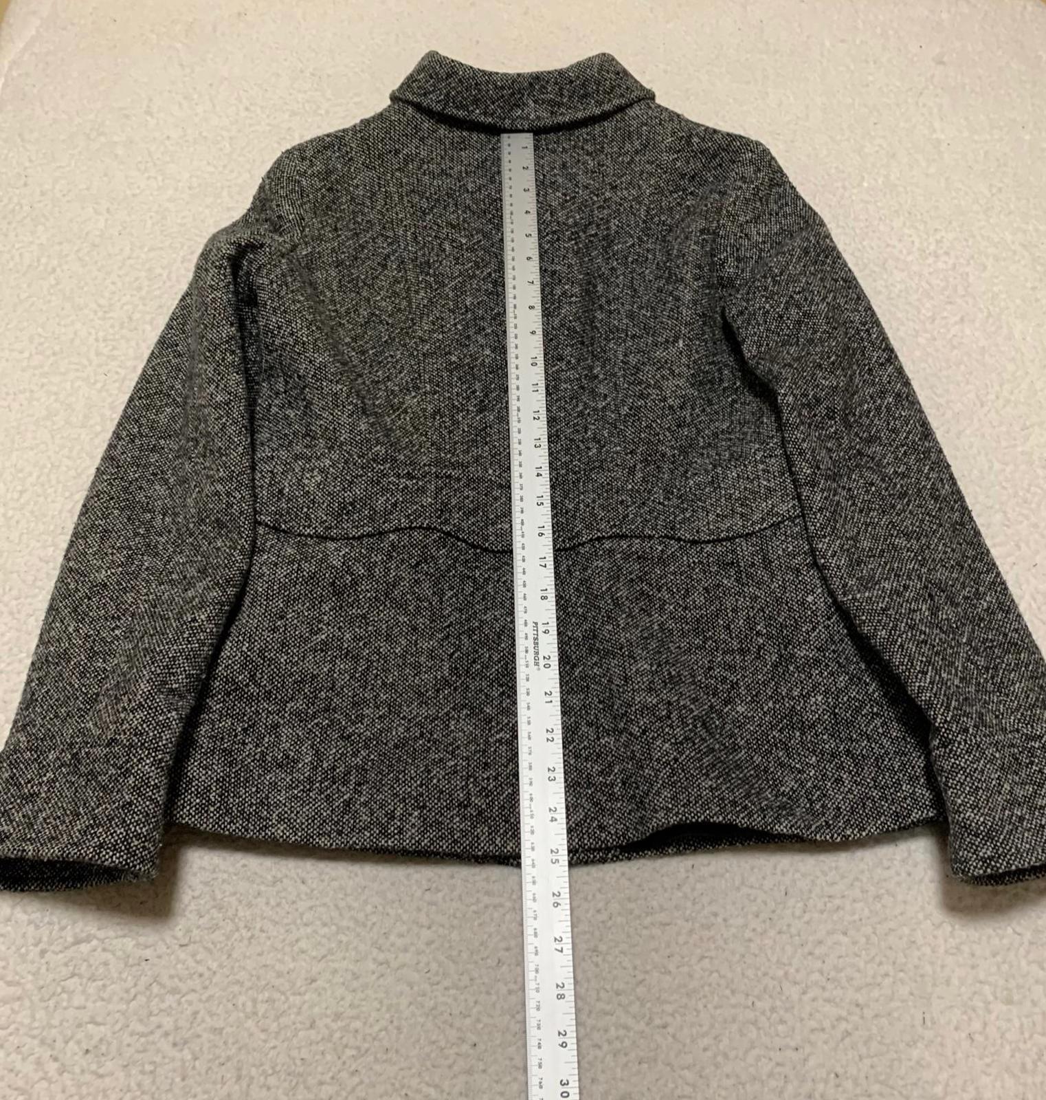 Vintage Mudd Wool Zip Up Coat Gray Size L Made in Ukraine Y2K RN 14981