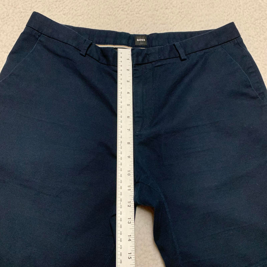 Pantalones cortos casuales azul marino Hugo Boss para hombre, talla 34R, W34