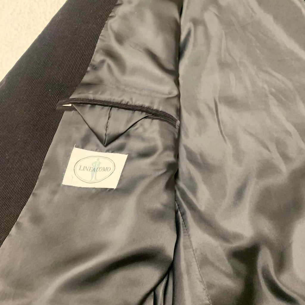 Linea Uomo Men's 48L Black Corduroy Blazer