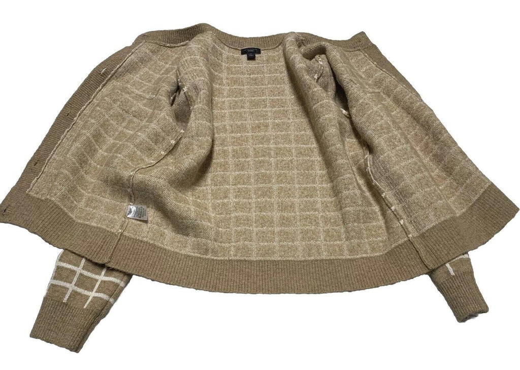 Chaqueta tipo suéter beige tostado grande para mujer de Ann Taylor