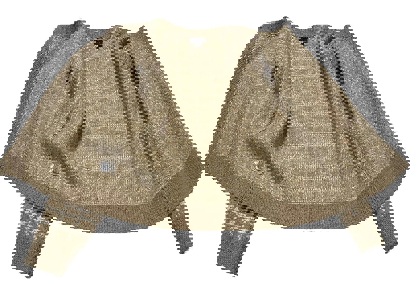 Chaqueta tipo suéter beige tostado grande para mujer de Ann Taylor