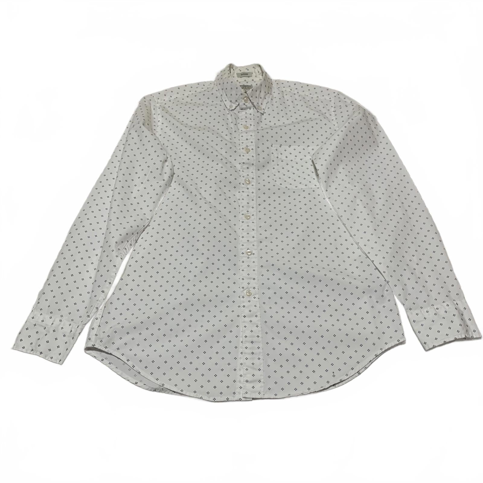 Camisa elástica blanca con botones J.Crew Classic para hombre, talla pequeña