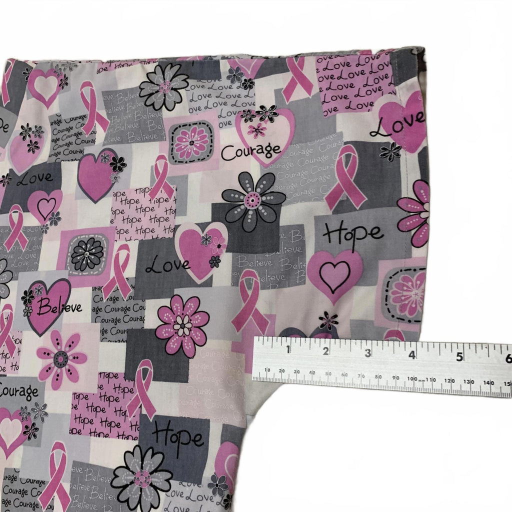 Uniforme médico básico de alta calidad para mujer, talla L/XL, lazo rosa, concienciación sobre el cáncer de mama