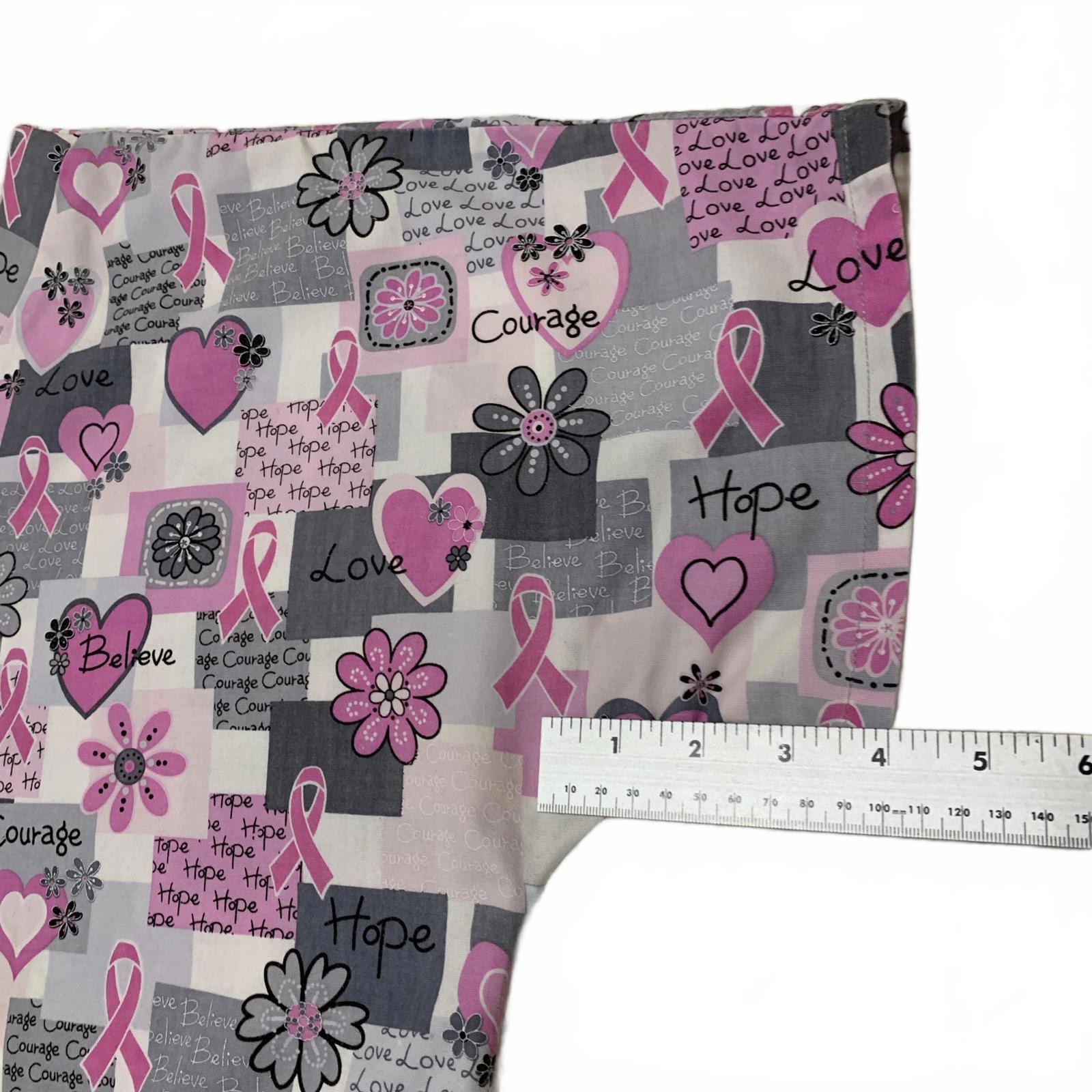 Uniforme médico básico de alta calidad para mujer, talla L/XL, lazo rosa, concienciación sobre el cáncer de mama