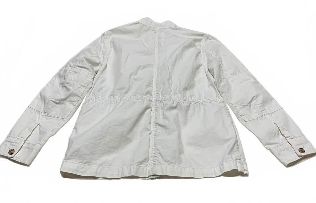 Chaqueta utilitaria ligera de algodón color blanco roto para mujer de GAP, talla mediana