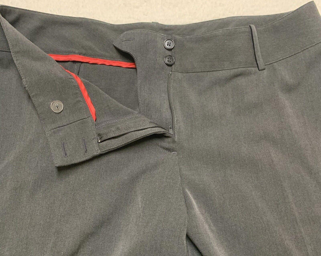 Pantalones Worthington de pierna ancha para mujer, talla 14, corte moderno, color gris