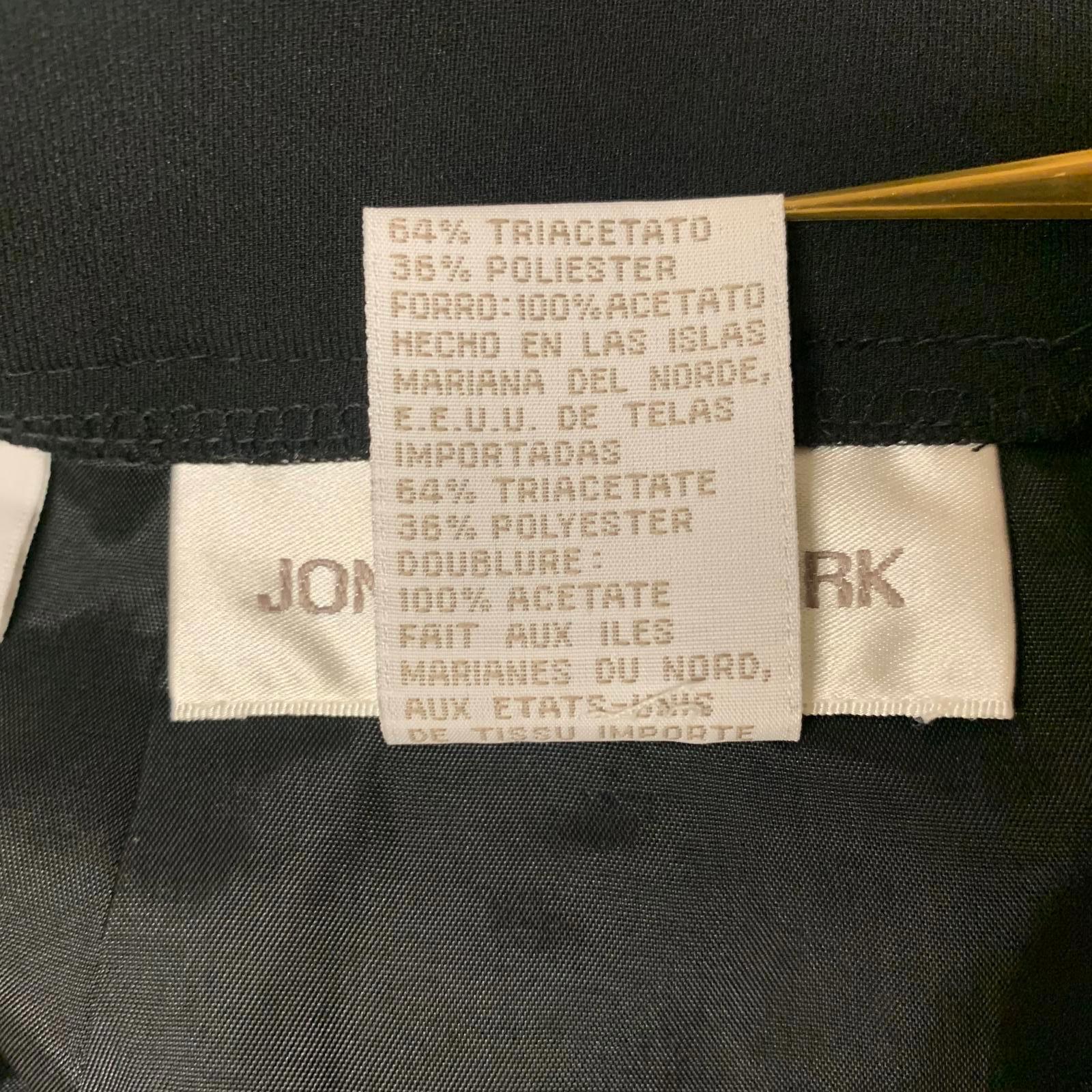 Falda tubo negra Vintage Jones New York Platinum para mujer, talla 12, W30