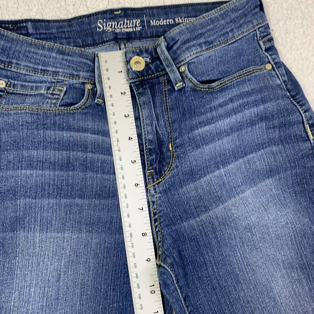 Vaqueros Levi Strauss Signature para niña, azul, talla 4, talla M, ancho 27, largo 30