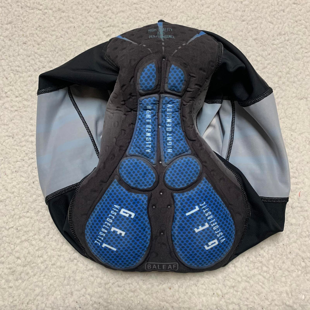 Pantalones cortos de ciclismo acolchados BALEAF para hombre, talla grande, azul y negro