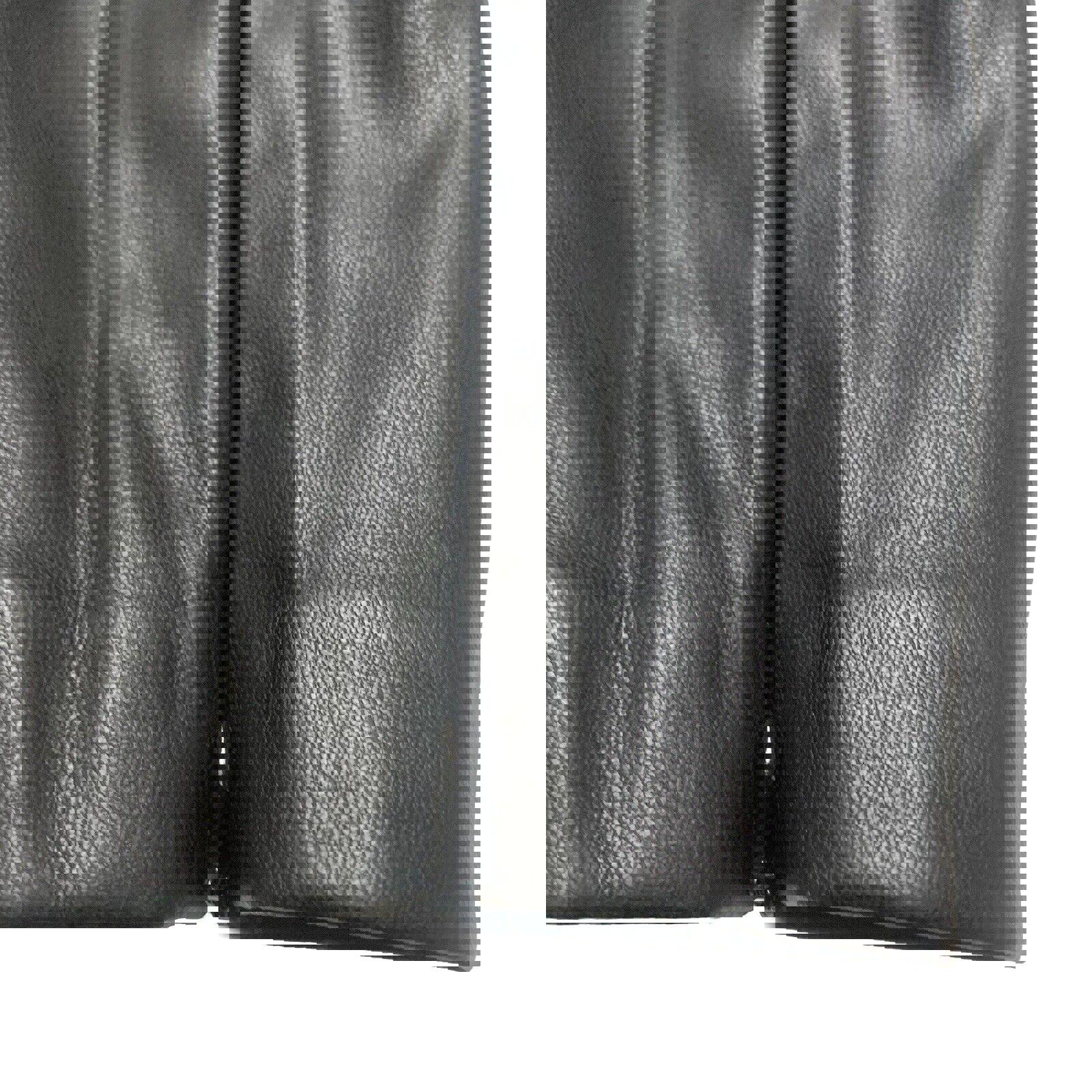 Pantalones Zara para mujer, talla pequeña, negros, de poliéster y piel sintética, hasta el tobillo