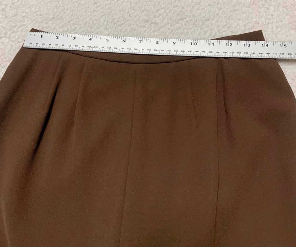 Falda acampanada marrón pequeña Laura Scott para mujer, talla pequeña 8, cintura 28