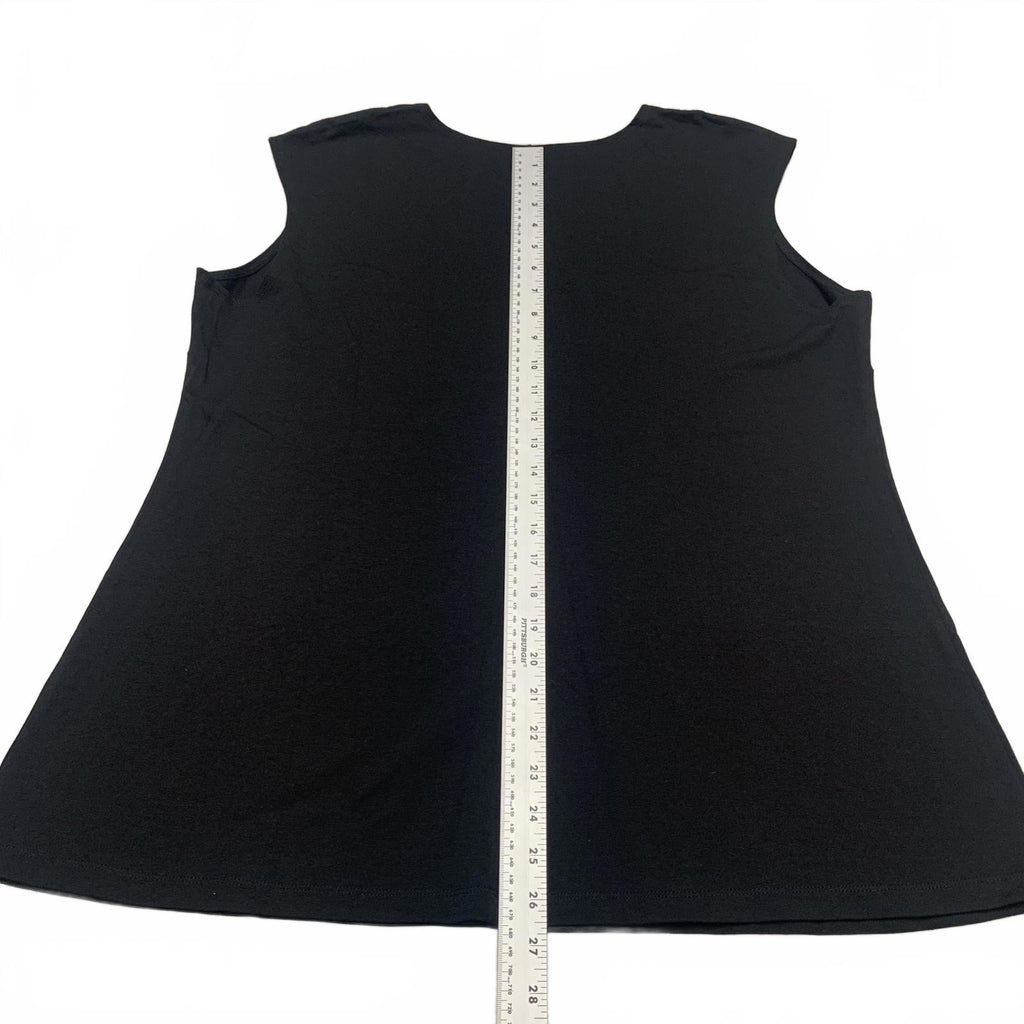 Jersey sin mangas negro NIC+ZOE para mujer talla XXL nuevo