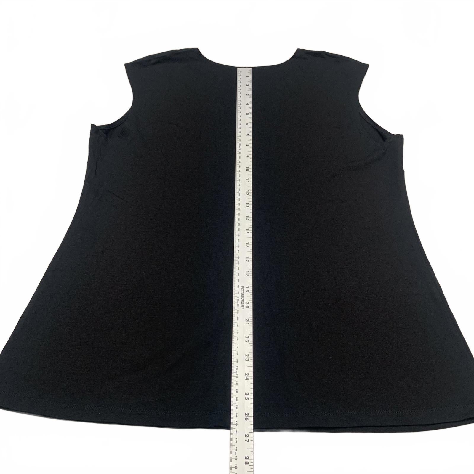 Jersey sin mangas negro NIC+ZOE para mujer talla XXL nuevo