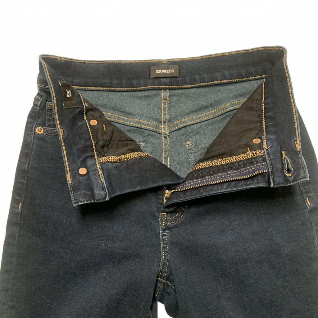 Vaqueros ajustados Express para mujer, tiro alto, 26 x 24,5 (talla real)