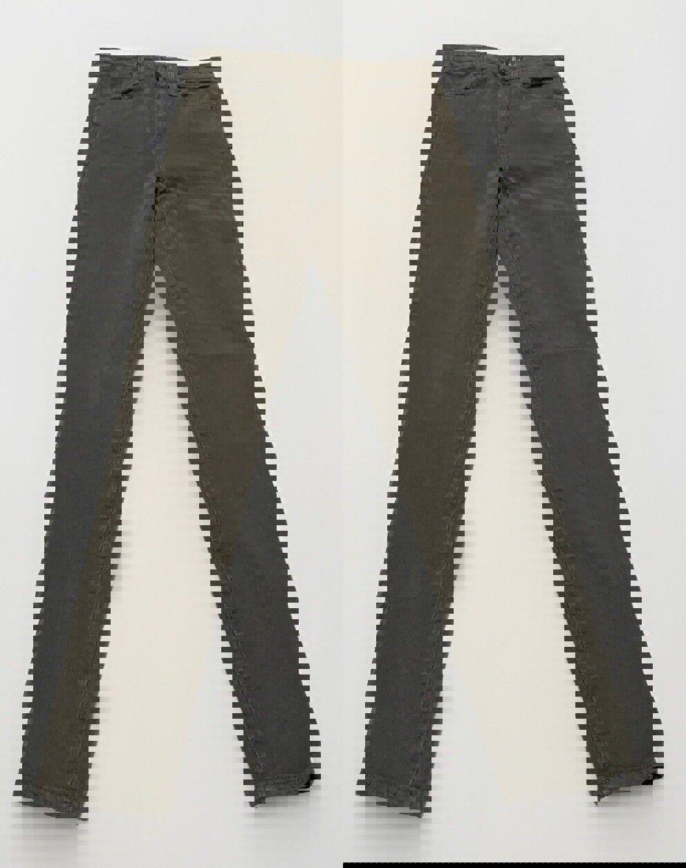 Jeggings elásticos de tiro alto superalto de American Eagle para mujer, talla 2 regular, color verde grisáceo