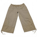 Merona Capris cómodos de algodón beige tostado para mujer talla 4, 29,5 x 20,5