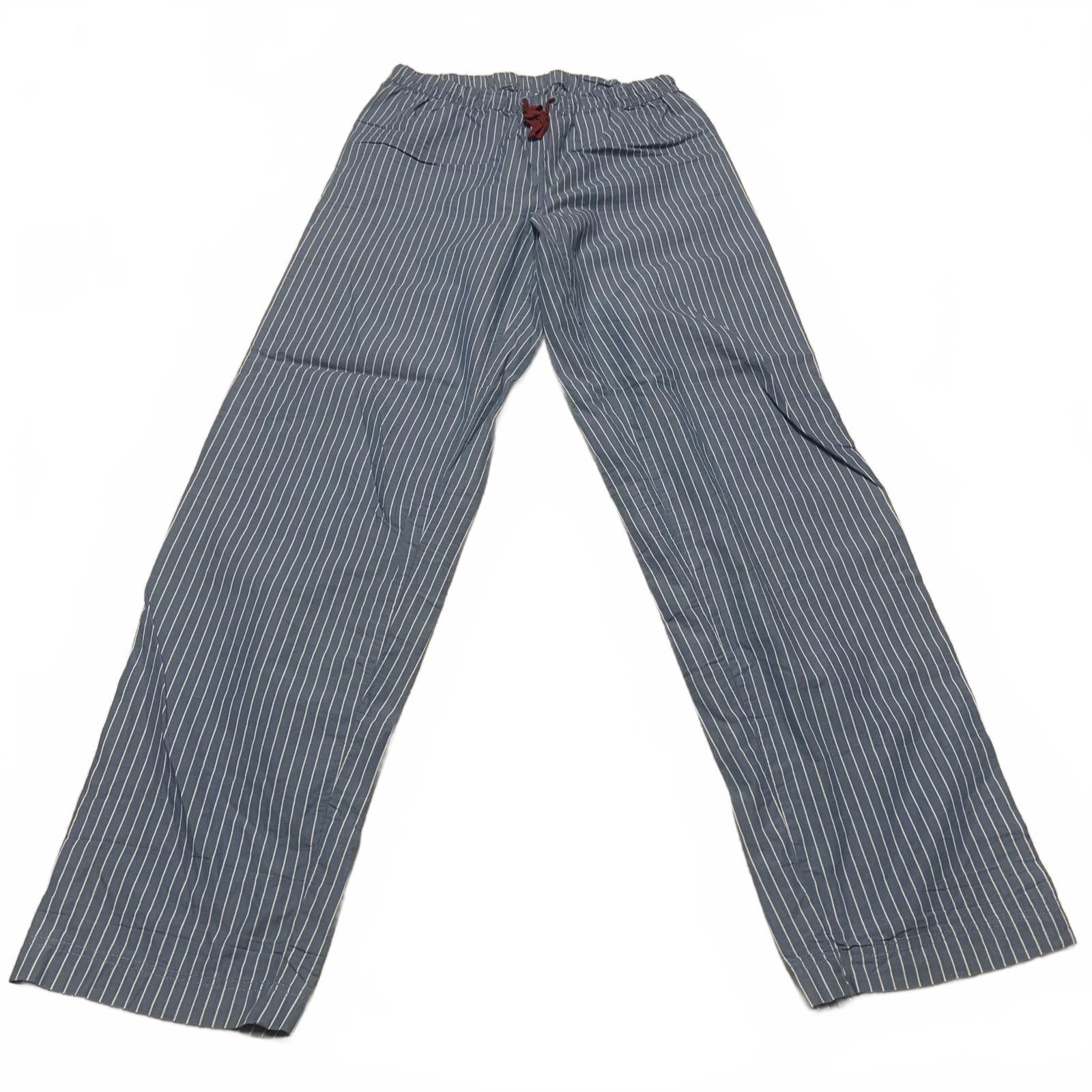 Pijama Cyrillus Paris para niño, talla 14A, de algodón, con rayas azules, ancho 25,5 x 29 cm