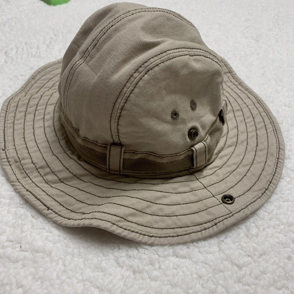 Gorra de pescador Old Navy con laterales a presión y diseño de cubo Explorer para niños, talla M, color beige
