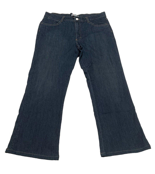 LEE Jeans Women's Sz 18 Short Classic Fit Dark Blue