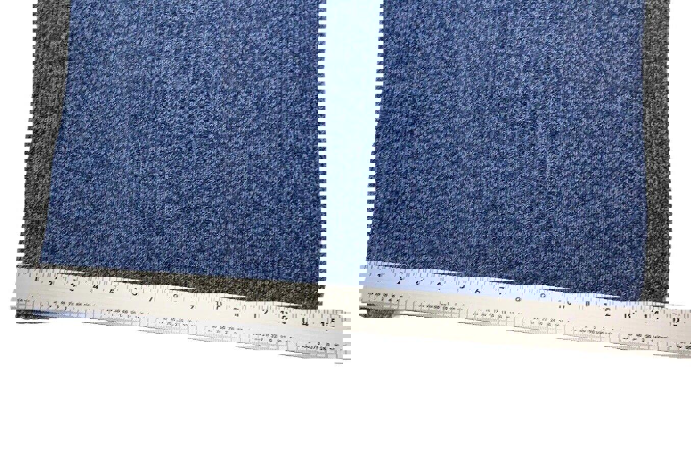 Suéter Express para mujer, cuello alto pequeño, punto trenzado acanalado, azul jaspeado