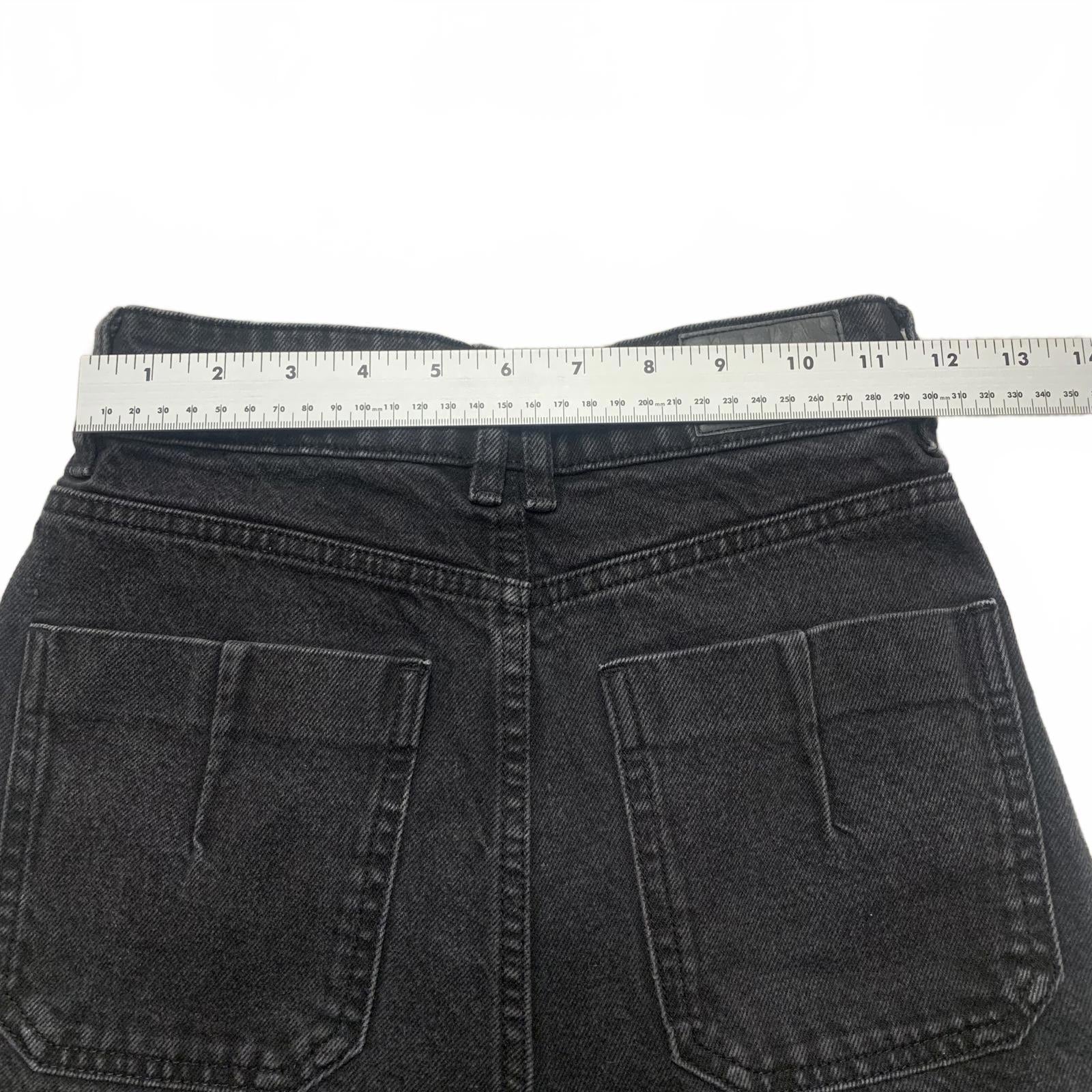 Vaqueros negros de pierna ancha Zara para mujer, talla 0, 23 x 32 (talla real)