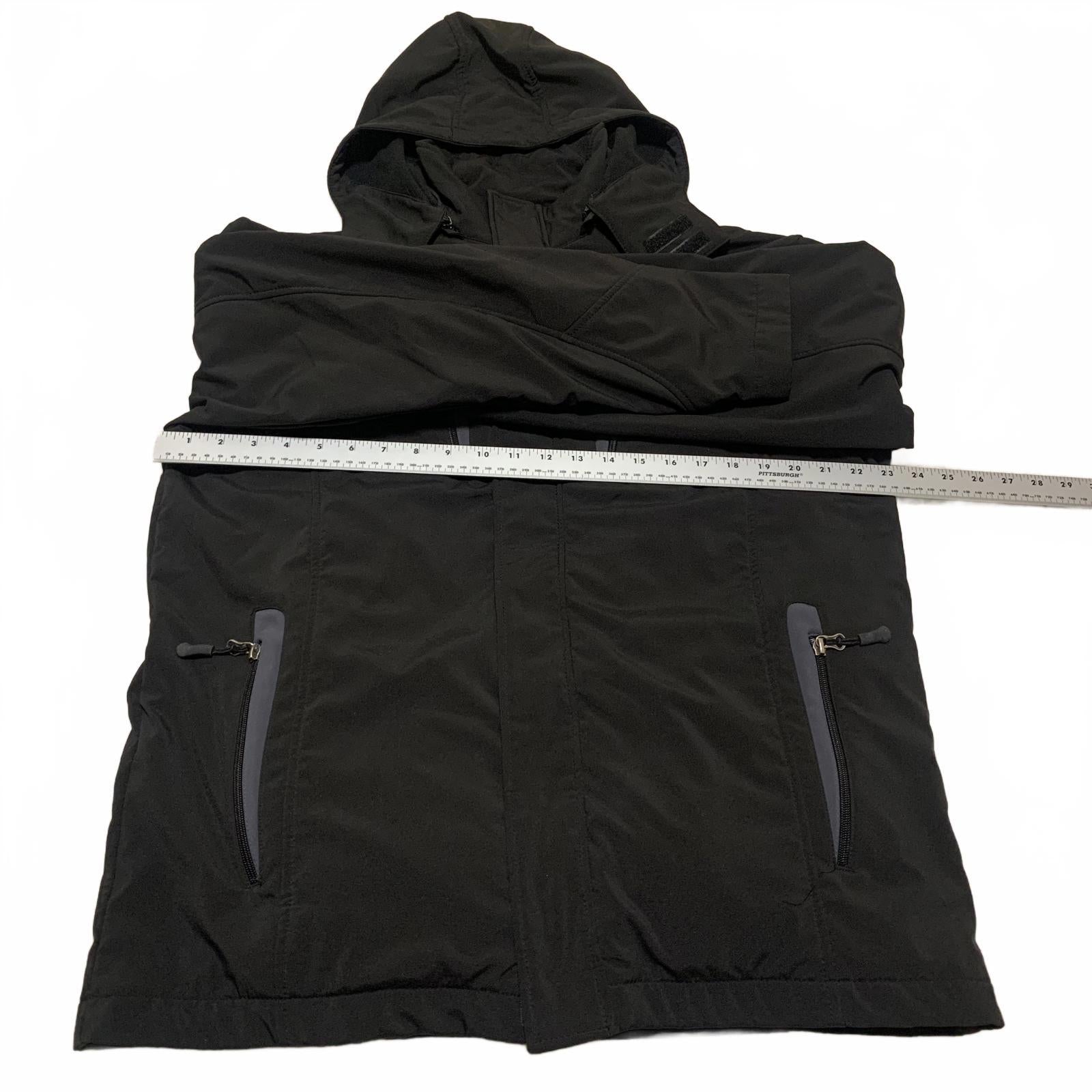 Chaqueta utilitaria negra Snozu Performance para hombre, talla M, con capucha y cremallera, 4 bolsillos