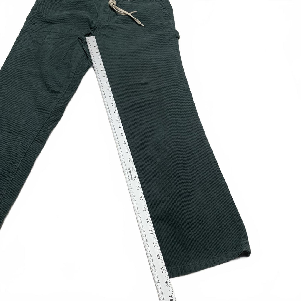 Pantalones de pana Pacsun para mujer, talla S, color verde, holgados, con cintura elástica, 30 x 28,75