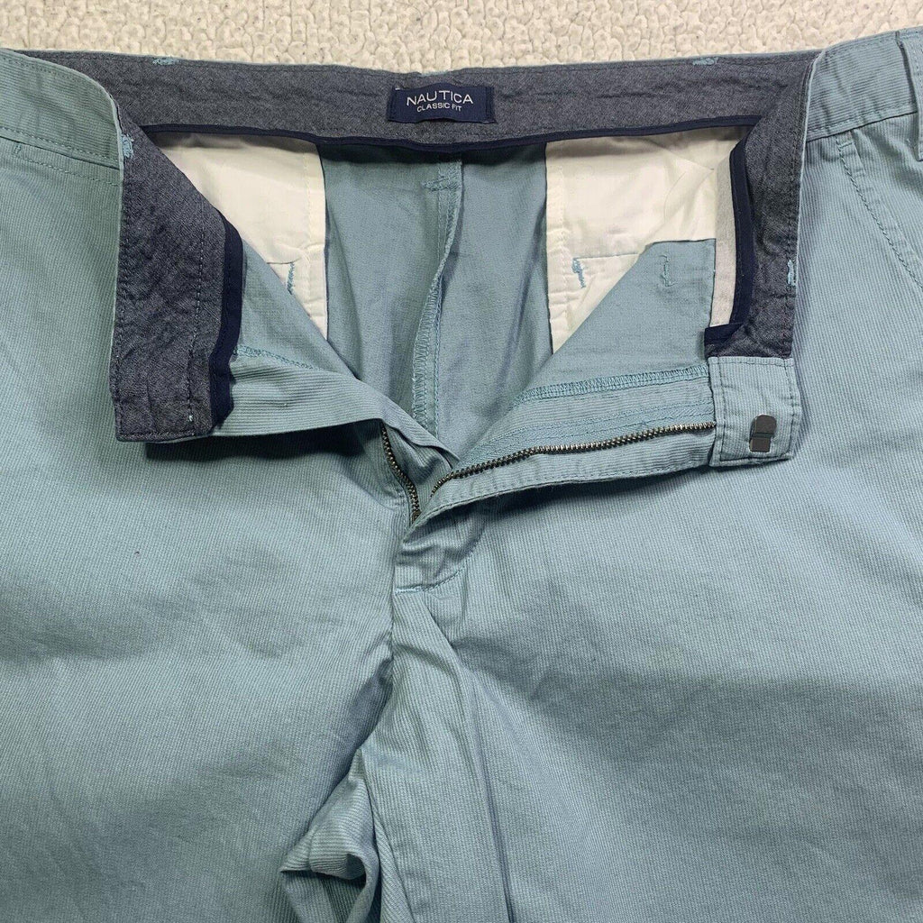 Pantalones Nautica para hombre, talla 38W 32L, pana fina, azul claro