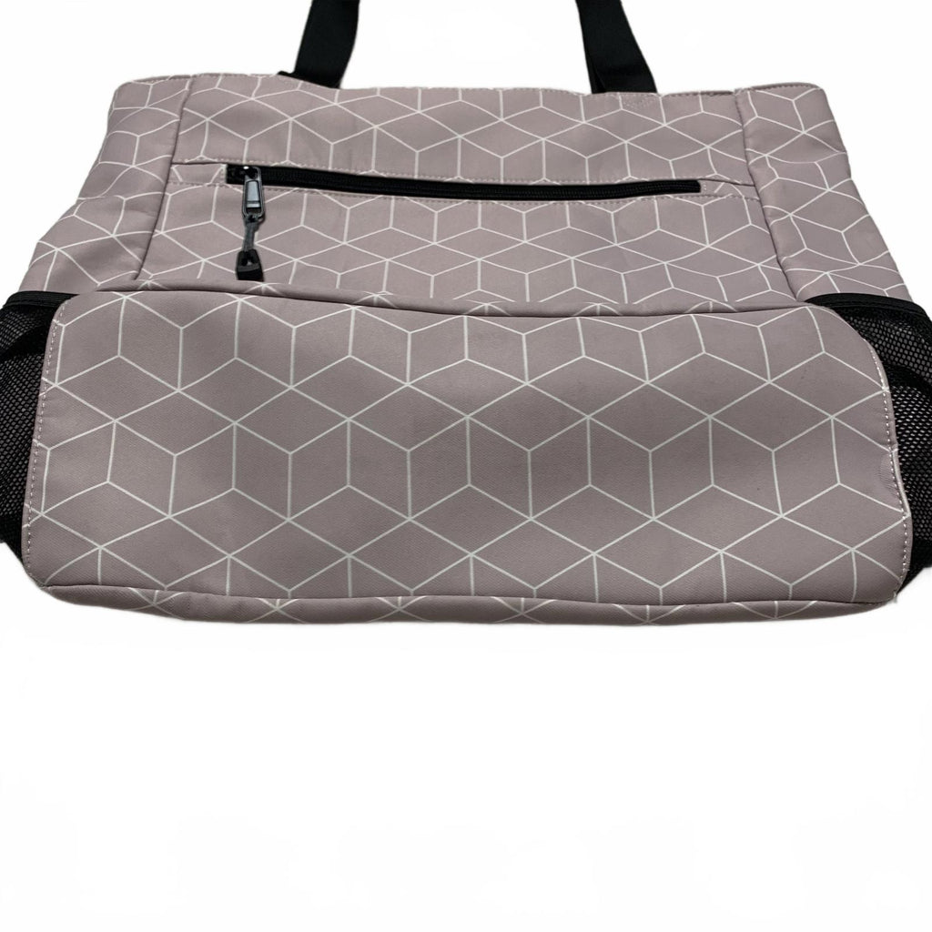 Bolso tote utilitario de hombro para mujer Esván con estampado floral lila